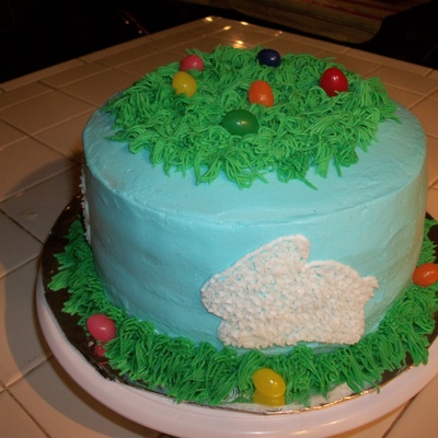 Easter Bunny Checkerboard Cake