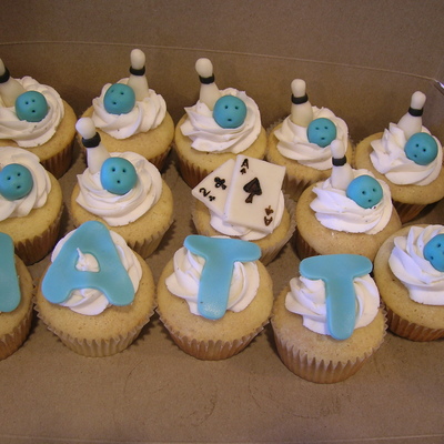 Bowling Birthday Cupcakes