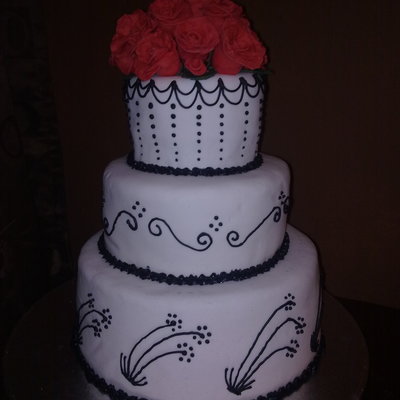 Roses Wedding Cake
