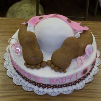 Baby Bottom Polka Dot Cake