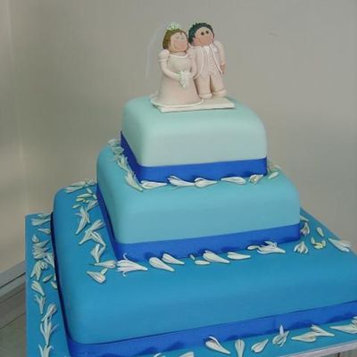 Blue Wedding Cake