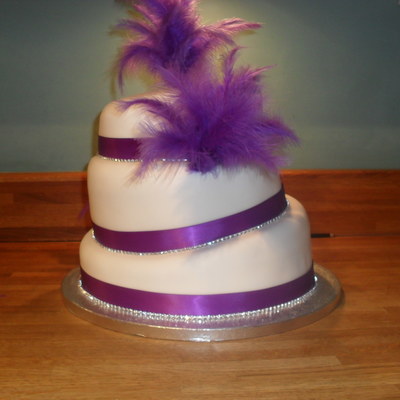 Purple Topsy Turvy Cake