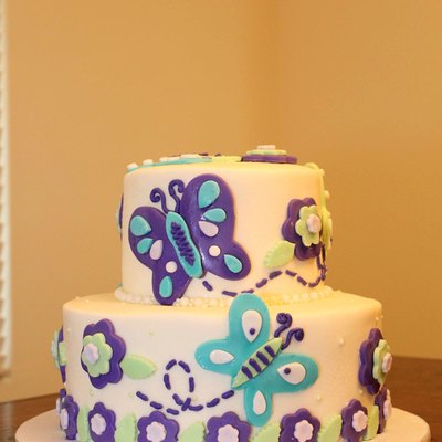 Butterfly Baby Shower Cake