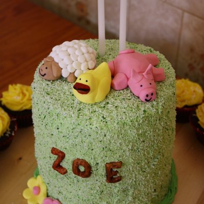 Second Birthday Animal Cake