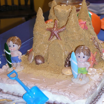 Sand Castle Baby Shower Cake