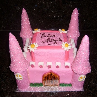 Pink Castle Cake