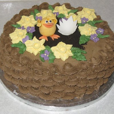 Easter Chick In A Basket