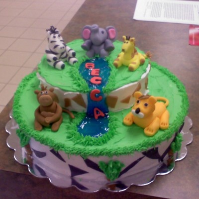 Safari Cake For 1St Birthday