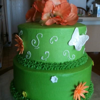 Green And Orange Cake