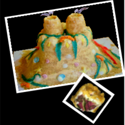 Sand Castle "zebra" Cake