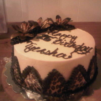 My First Leopard Print Cake