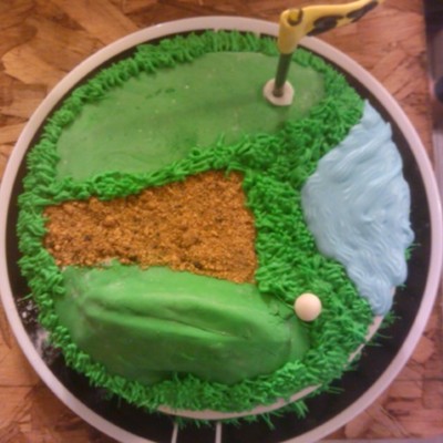 Golf Themed Birthday Cake