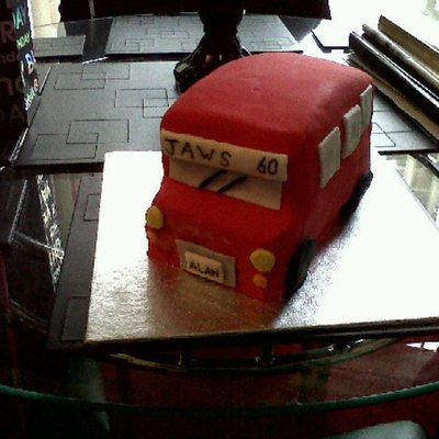 Big Red Bus Cake