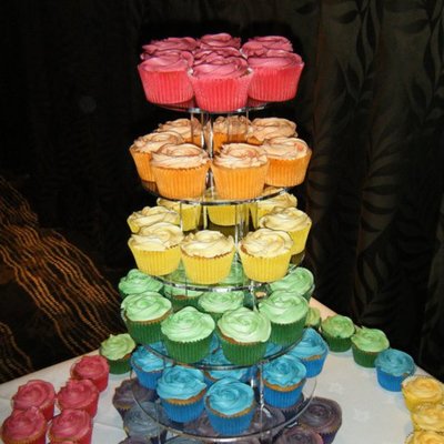 Rainbow Cupcake Tower