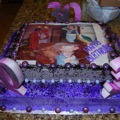 Edible Image 30Th Birthday Cake