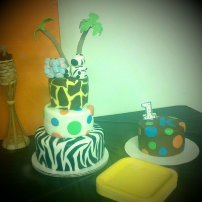 Jungle Party Cake - 1St Birthday - Kyler