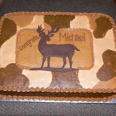 Deer Hunting Graduation Cake