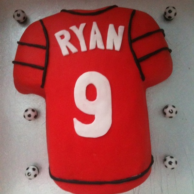 Football Shirt Cake Red