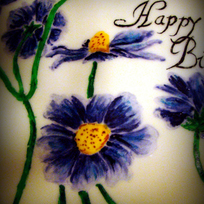 Painted Purple Flowers