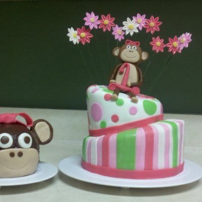 First Birthday Monkey Cake