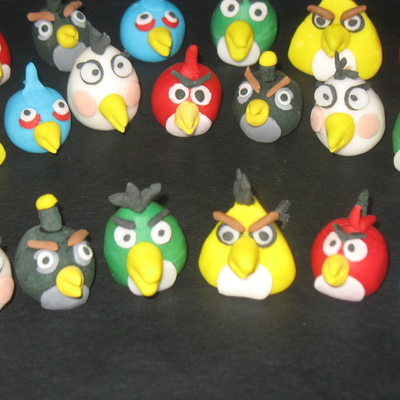 Gumpaste Angry Birds!