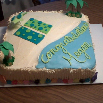 Beachy Grad Cake
