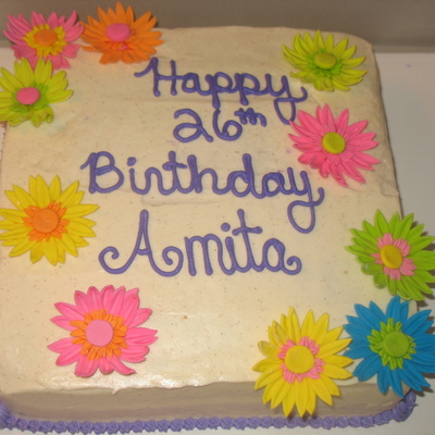 Gerbera Daisy Birtday Cake