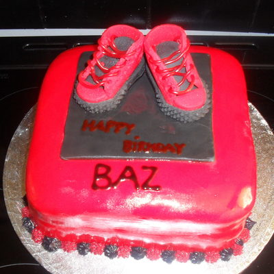 Red Trainer Cake