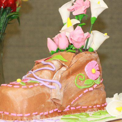 Flowers In Shoe ( Bloom Where You Are Planted)