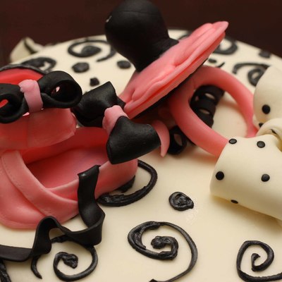 Pacifier And Baby Shoes Cake