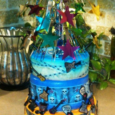 Heavy Metal Rock Star Birthday Cake