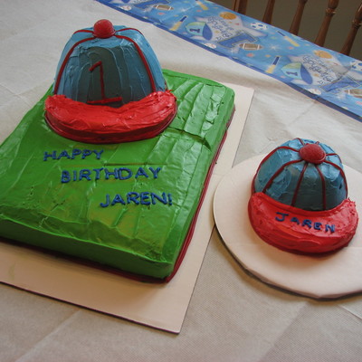 Baseball Cap 1St Birthday Cake