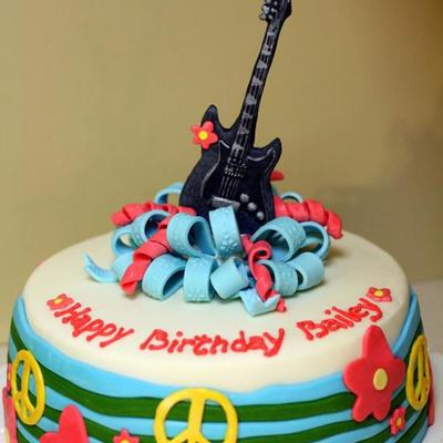 Groovy Guitar Birthday Cake
