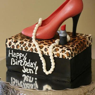 Chocolate Shoebox Glam Cake