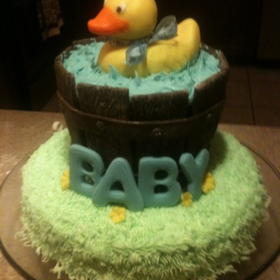 Rubber Ducky Baby Shower Cake