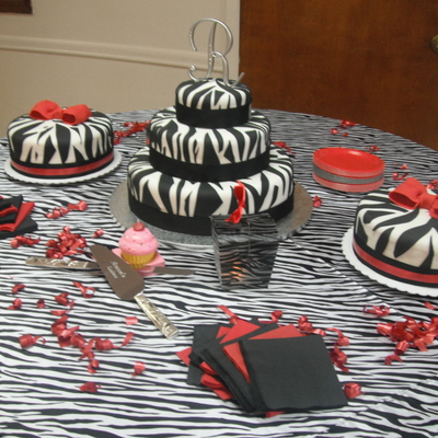 Zebra Quinceanera Cake