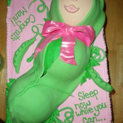 Pea Pod Baby Shower Cake
