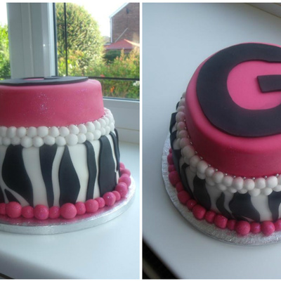 Zebra Birthday Cake