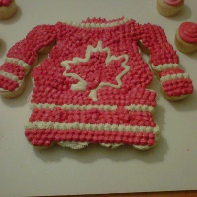 Team Canada Jersey, Canada Day Cupcake Cake
