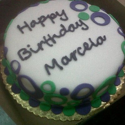 Purple And Green Bday Cake