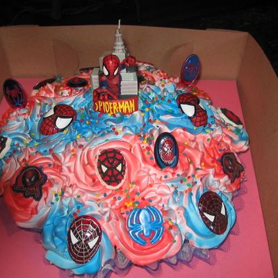 Spider Man Cupcake Bouquet