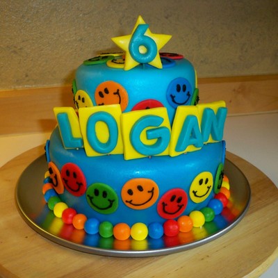 Smiley Face Birthday Cake :)