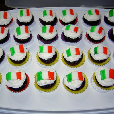 Italian Flag Cupcakes