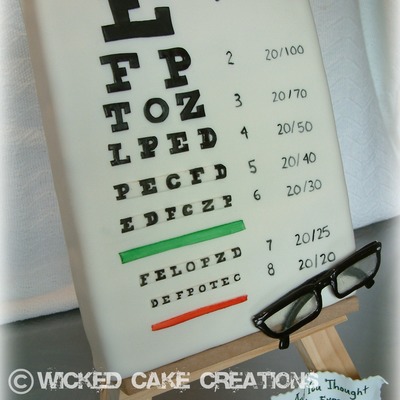 Eye Chart Cake