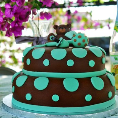 Mint Polka Dots