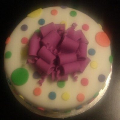 Colorful Polka Dots With Bow