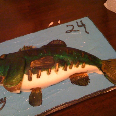 Texas Large Mouth Bass Cake, My Husbands 24Th Birthday
