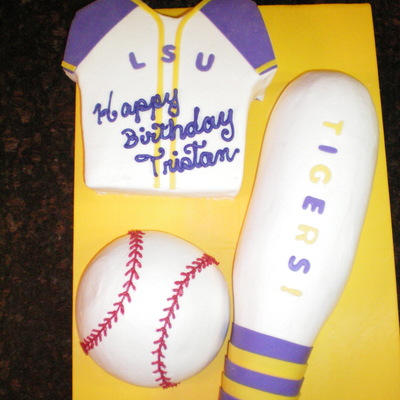 Lsu Base Ball Jersey, Bat & Ball