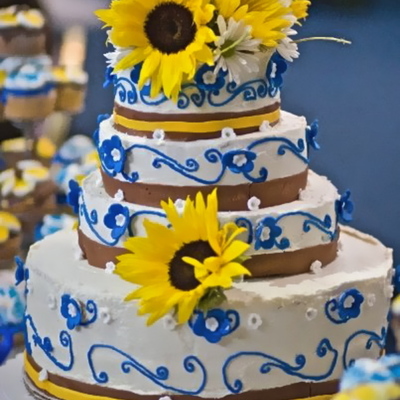 Blue And Gold Wedding