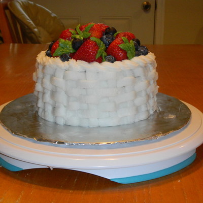 White Basket Of Fruit